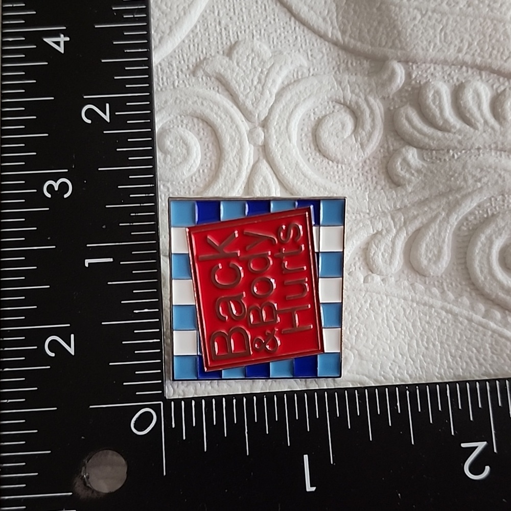 ⚫️Back and Body Hurts Novelty Pin Perfect Gift For any one Chronologically… - Picture 5 of 5